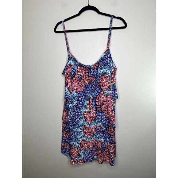 Jamaica Bay Swim Dress Blue Geometric Print Swimwear Women's Size 18W - Picture 1 of 14